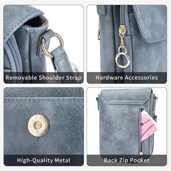 Small Crossbody Bags for Women Trendy, Leather Phone Wallet Purses Handbags Card - Picture 4 of 6